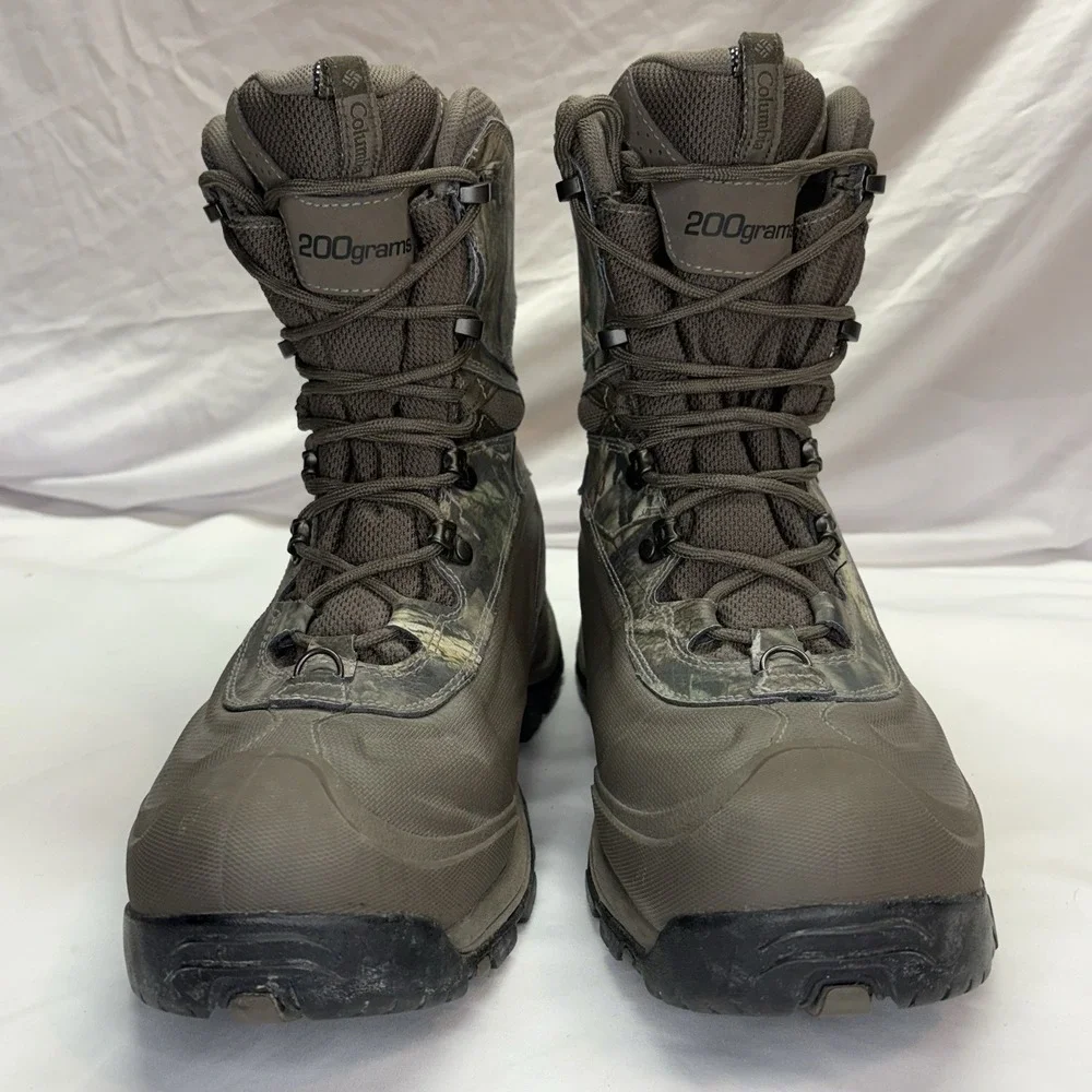 Columbia Bugaboot Plus III Snow Boots Mens 9 Wide Camo Omni-Heat BI1538